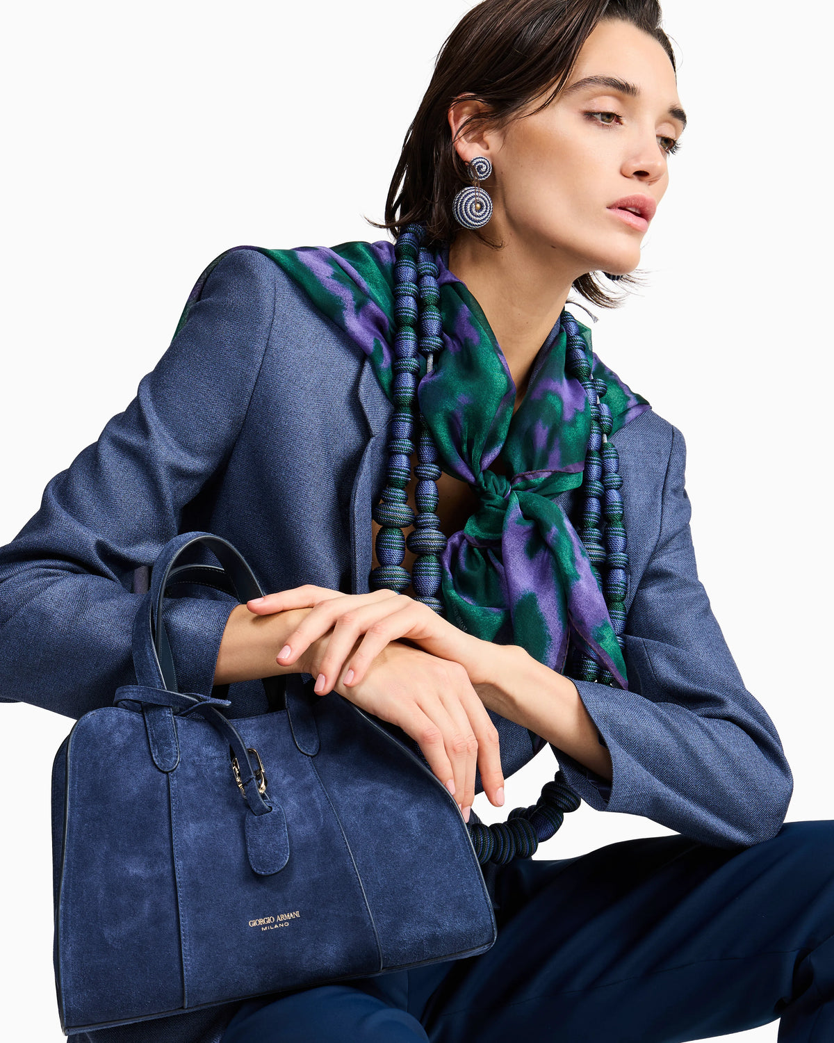 Silk and wool single-breasted jacket