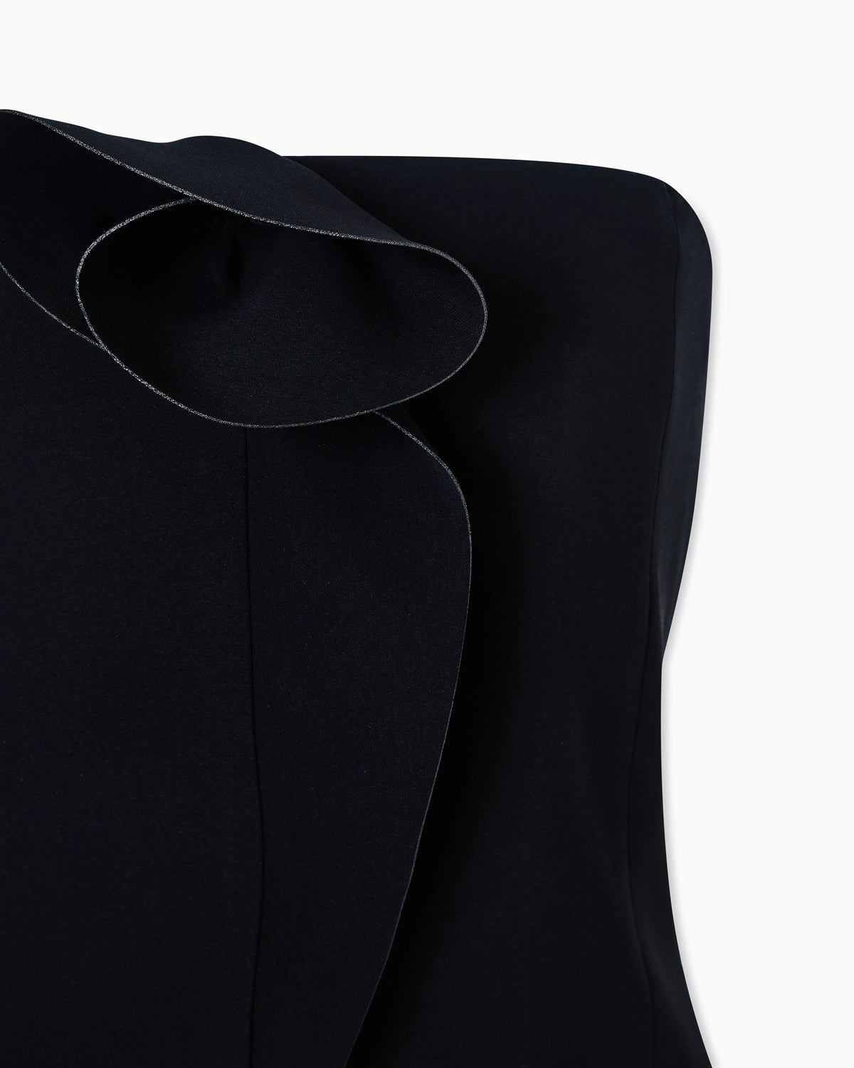 Silk cady bustier top with rose detail