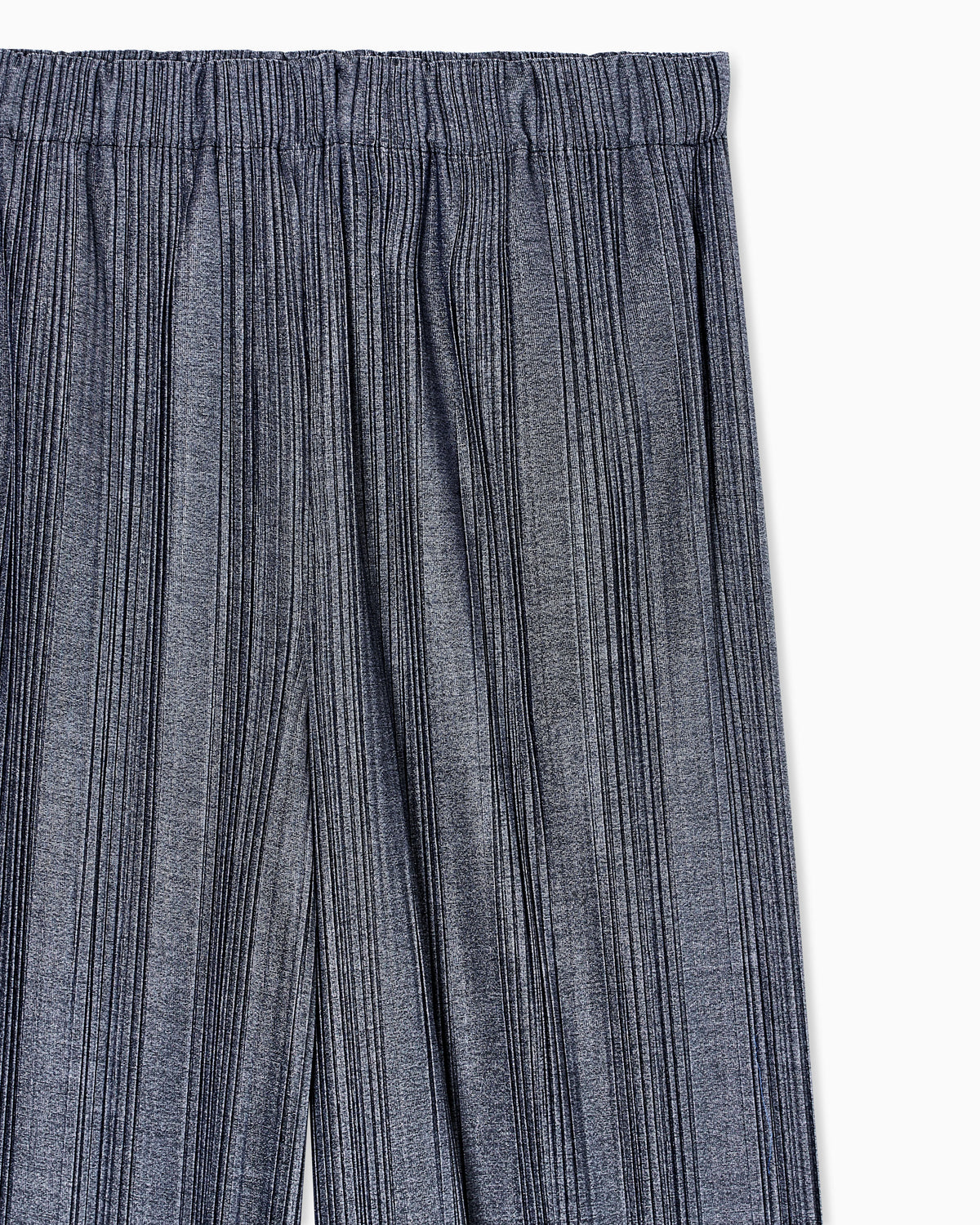 two-tone pleated jersey wide trousers