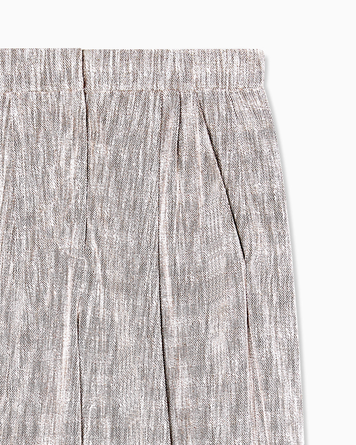 Chevron jersey trousers with pleats