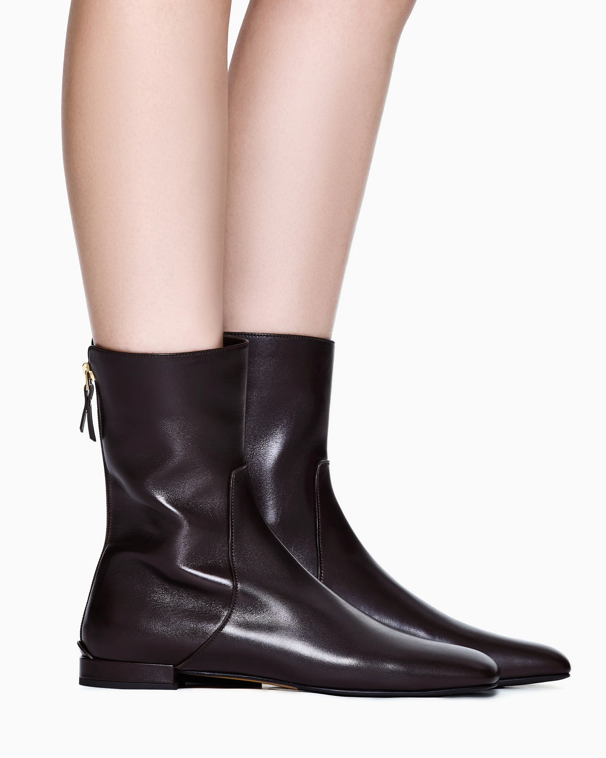 Leather ankle boots