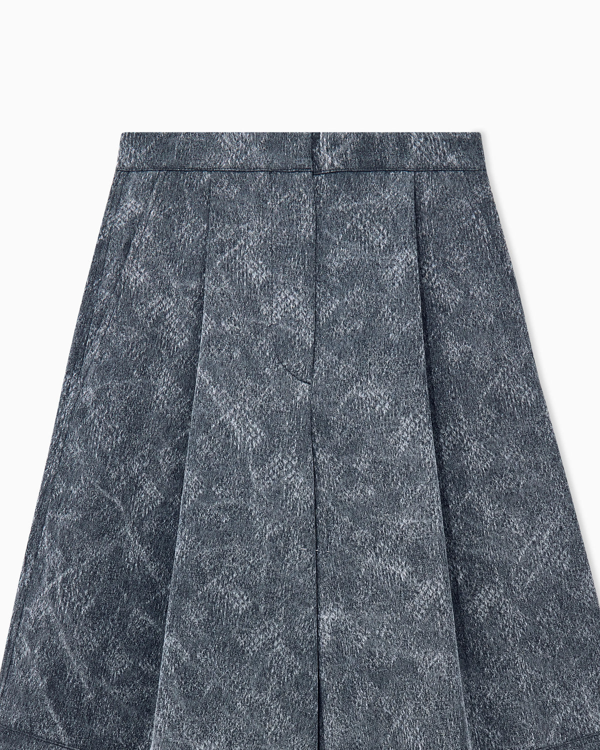High-waisted pants in geometric jacquard viscose