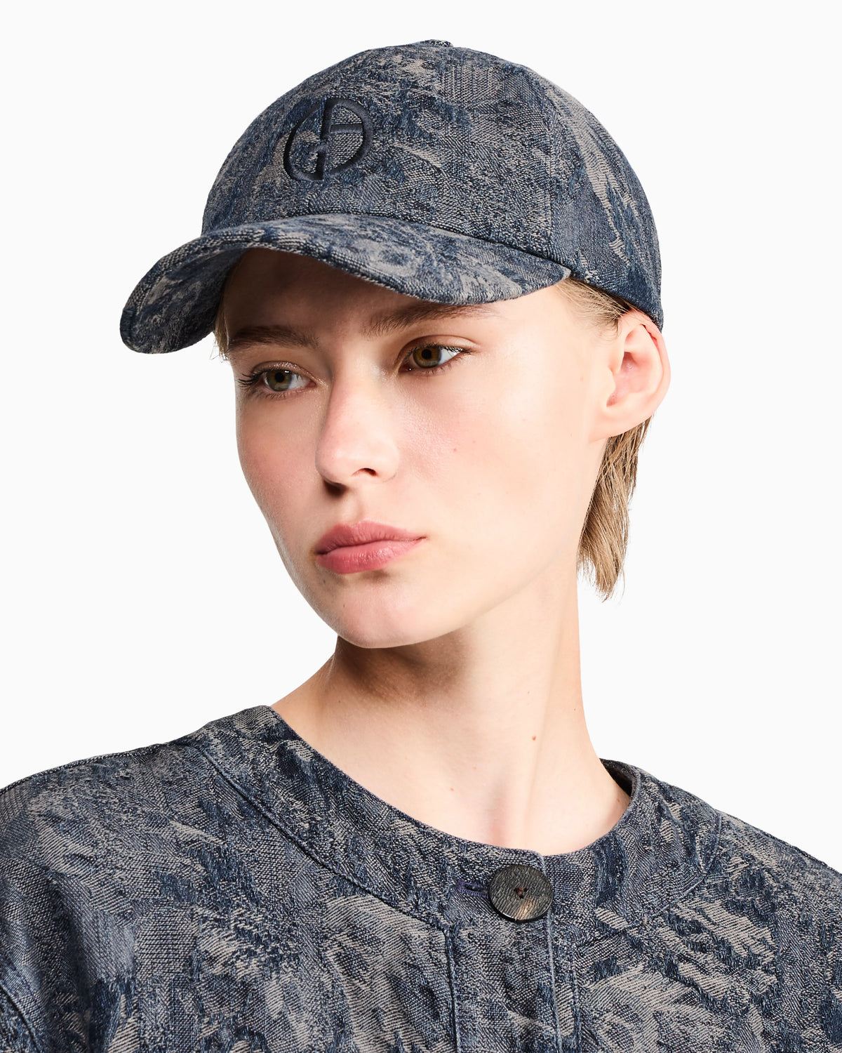 Jacquard Baseball Cap with Logo Denim Collection