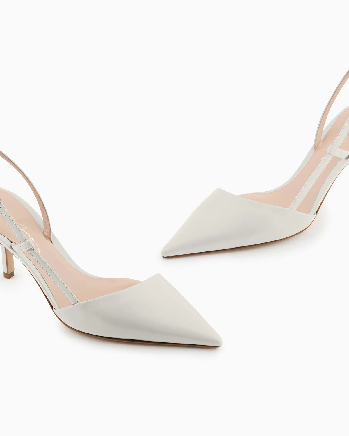 Leather slingbacks