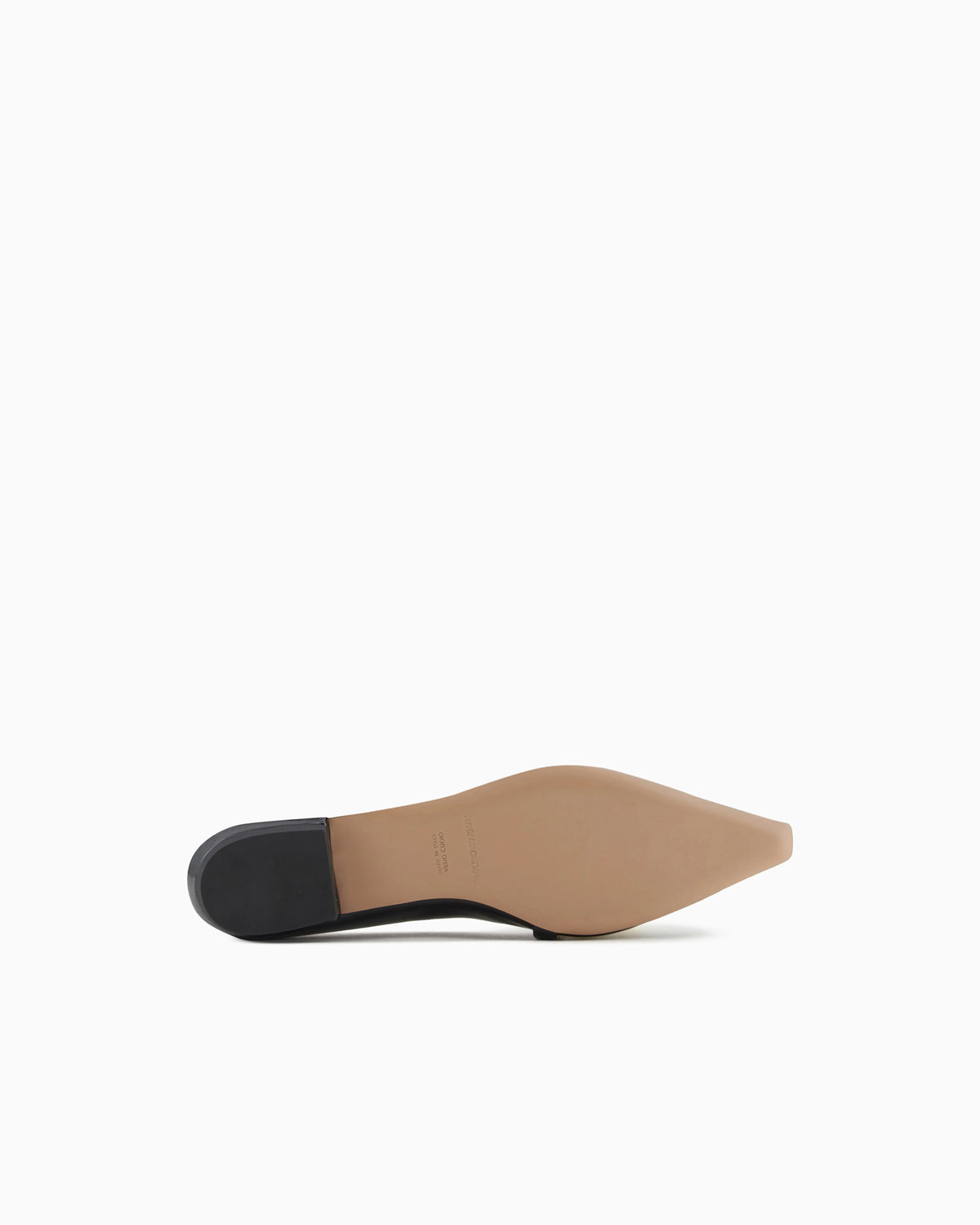 Pointed-toe ballerinas in patent leather with an eagle plate