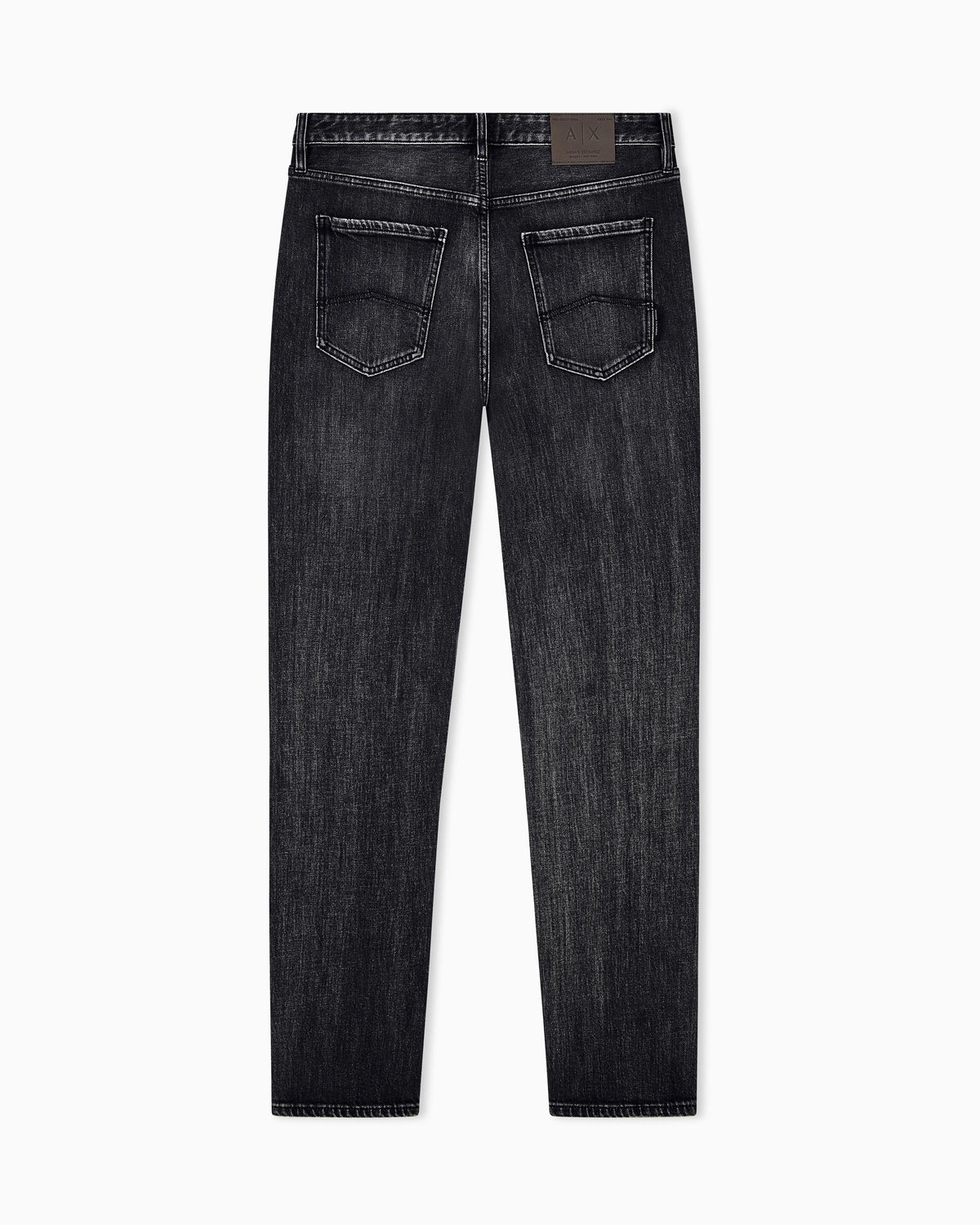 Slim-fit five-pocket jeans in washed stretch cotton denim