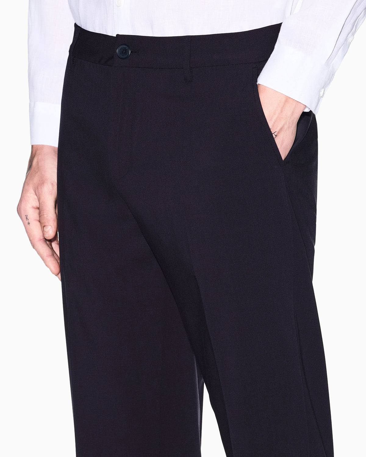 Tailored straight-leg trousers in wool blend Icon