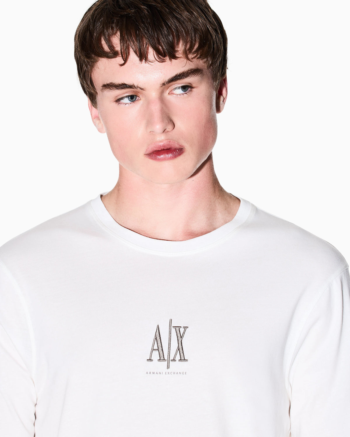 Slim-fit long-sleeve cotton t-shirt with logo Icon