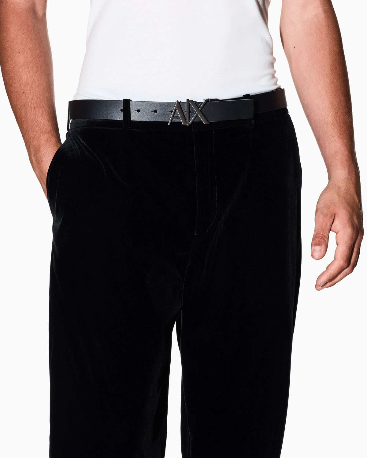 Velour chino trousers