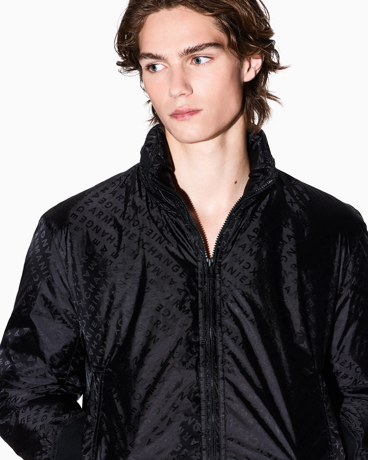 Jacket with allover logo