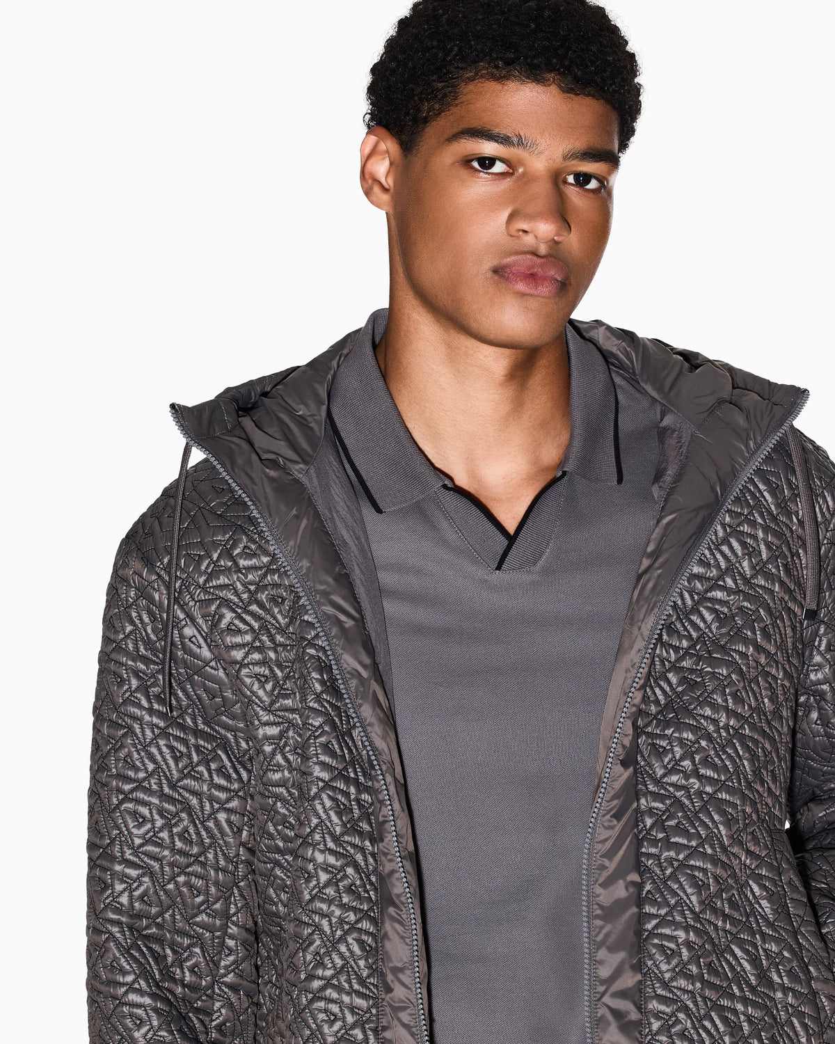 Jacket with allover logo
