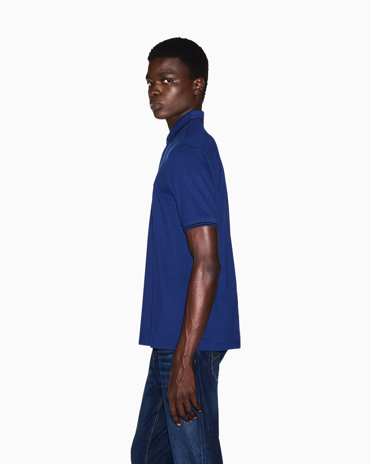 regular fit polo shirt in stretch cotton piquet