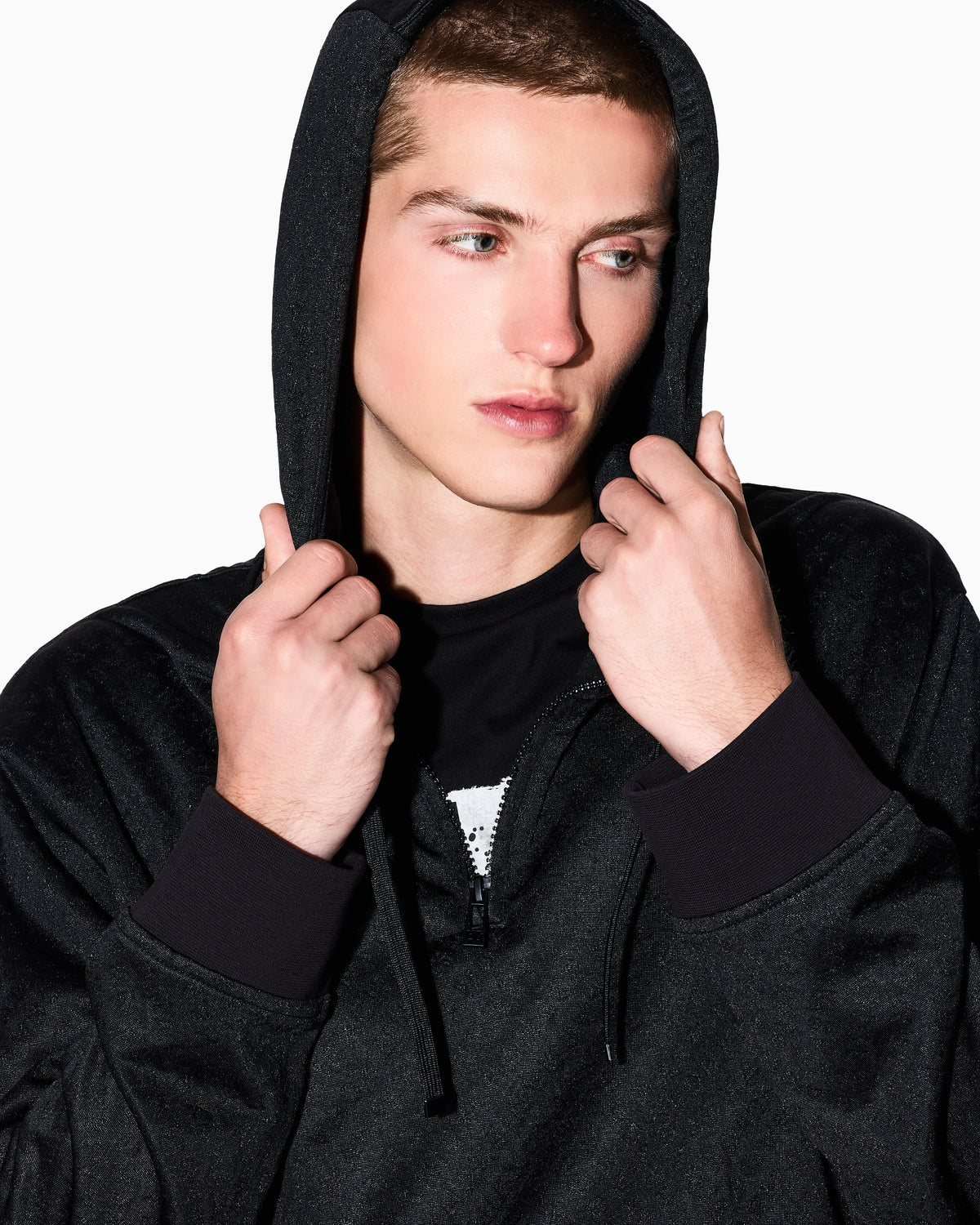 Micro texture hoodie