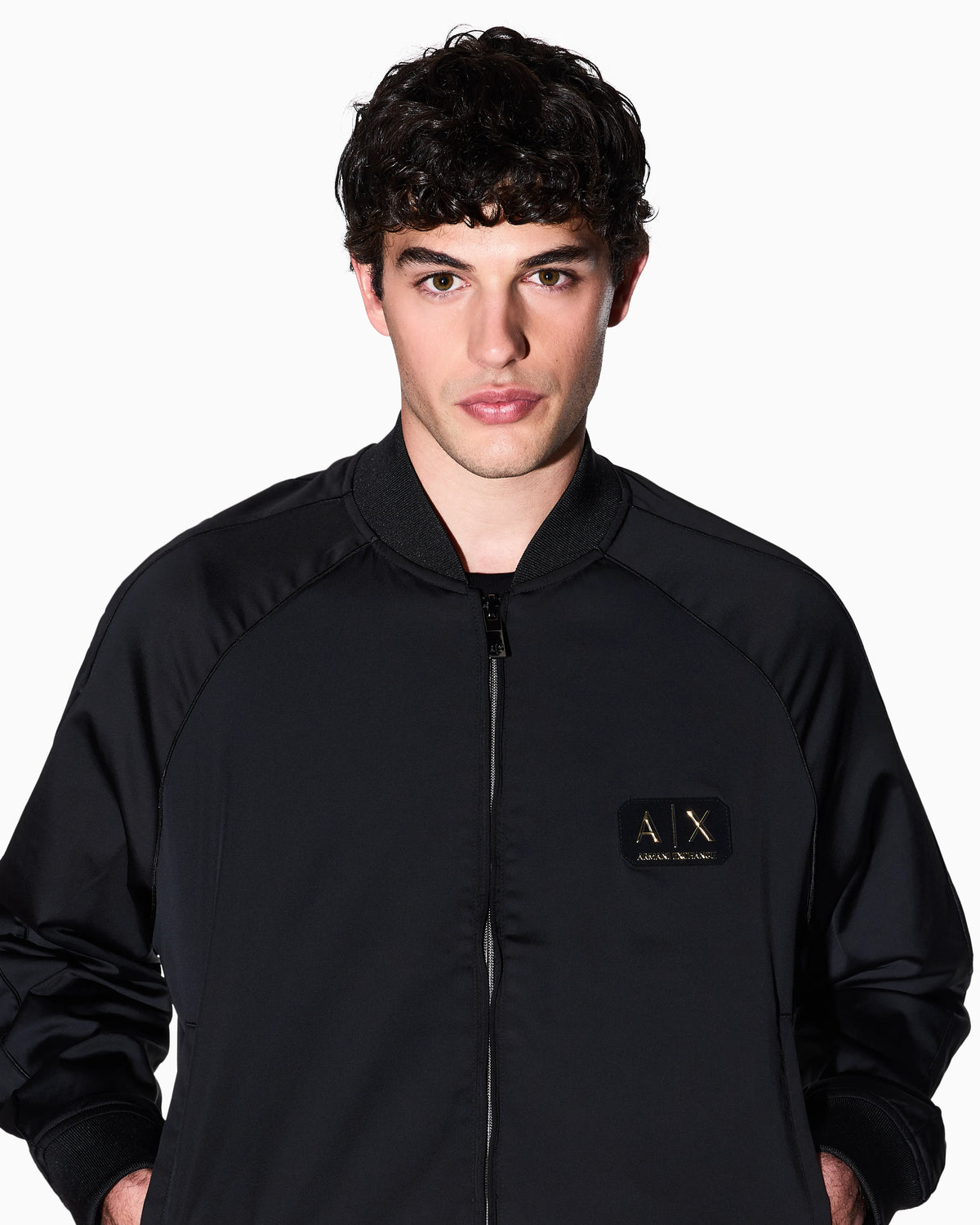 Quilted full-zip down jacket
