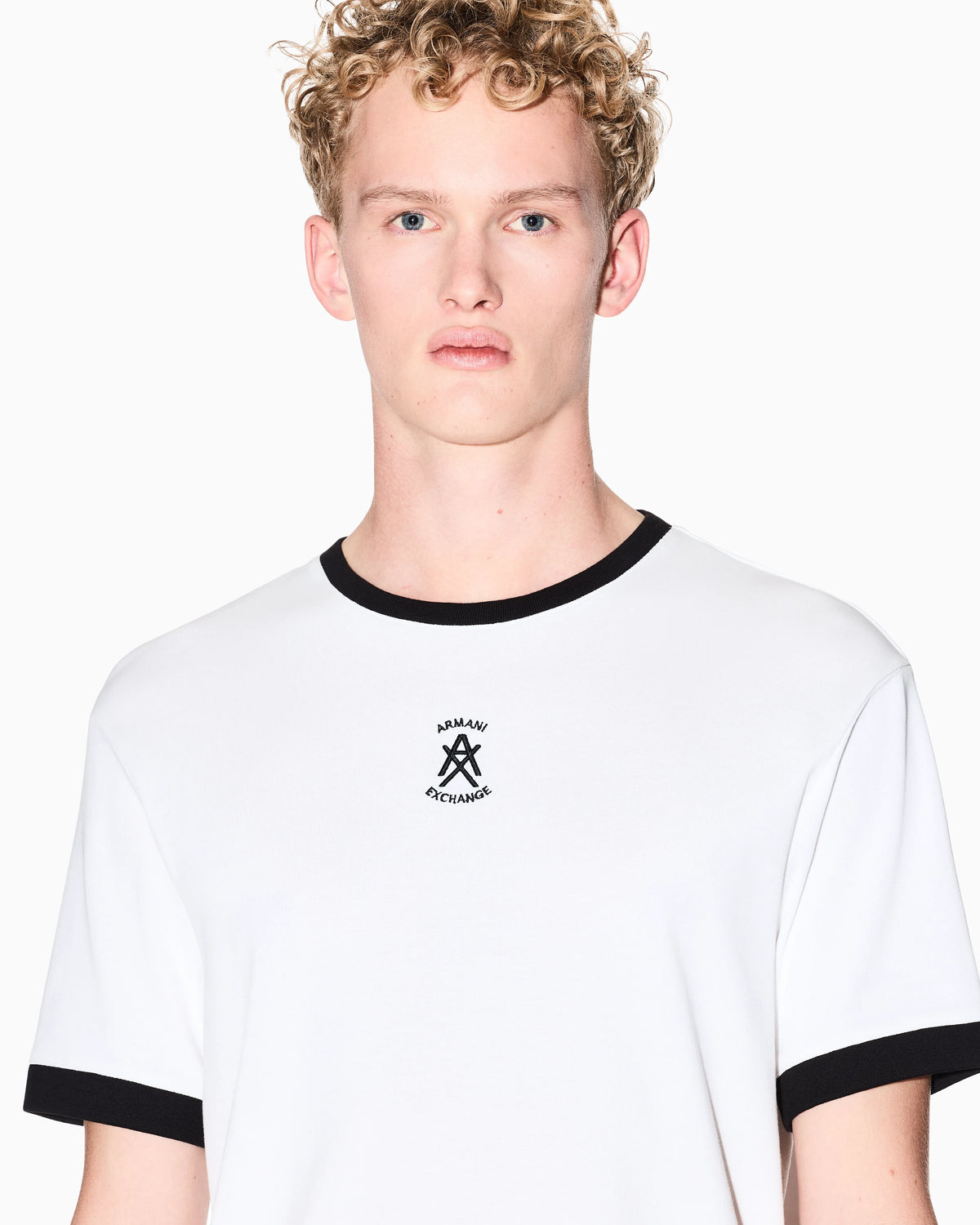 Slim-fit T-shirt in ribbed cotton