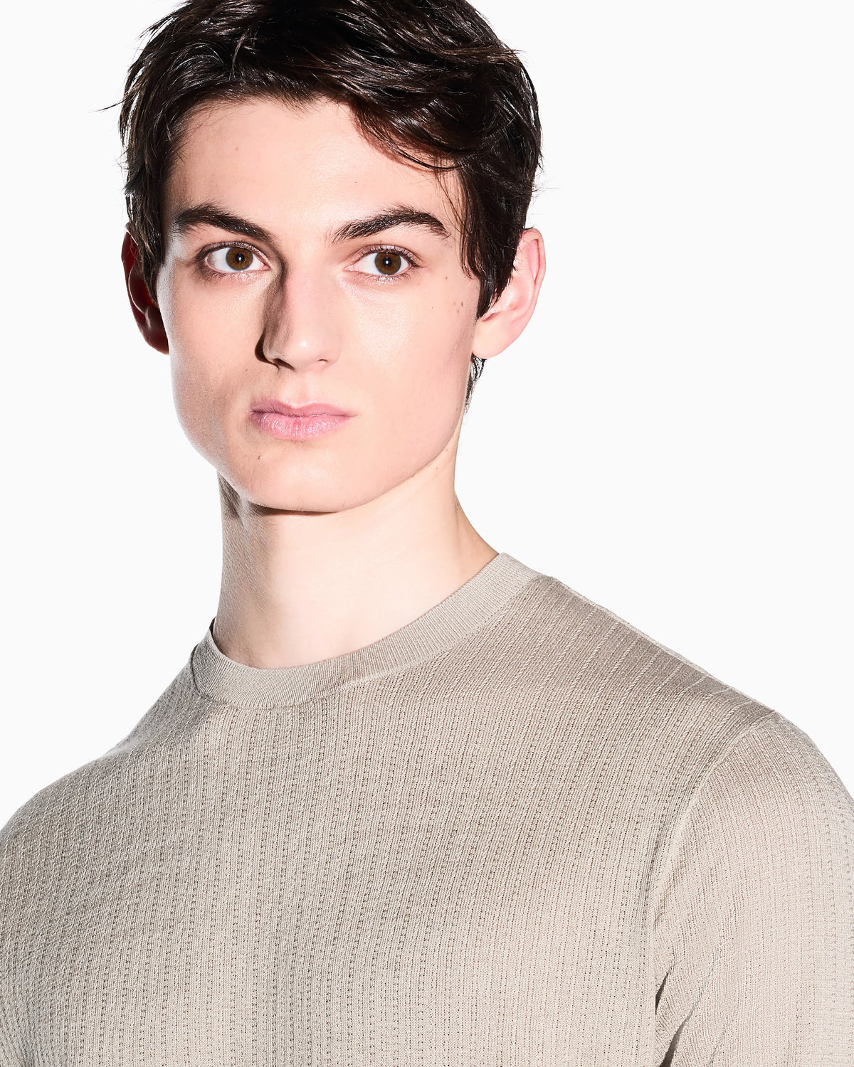 Ribbed cotton tricot top