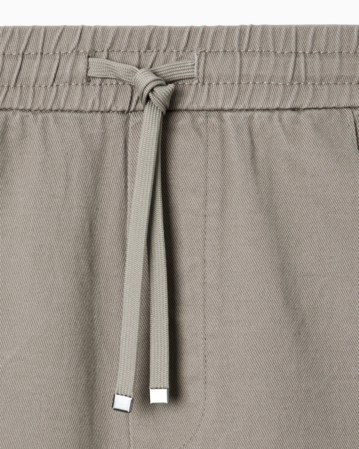Cotton twill drawstring Bermuda shorts