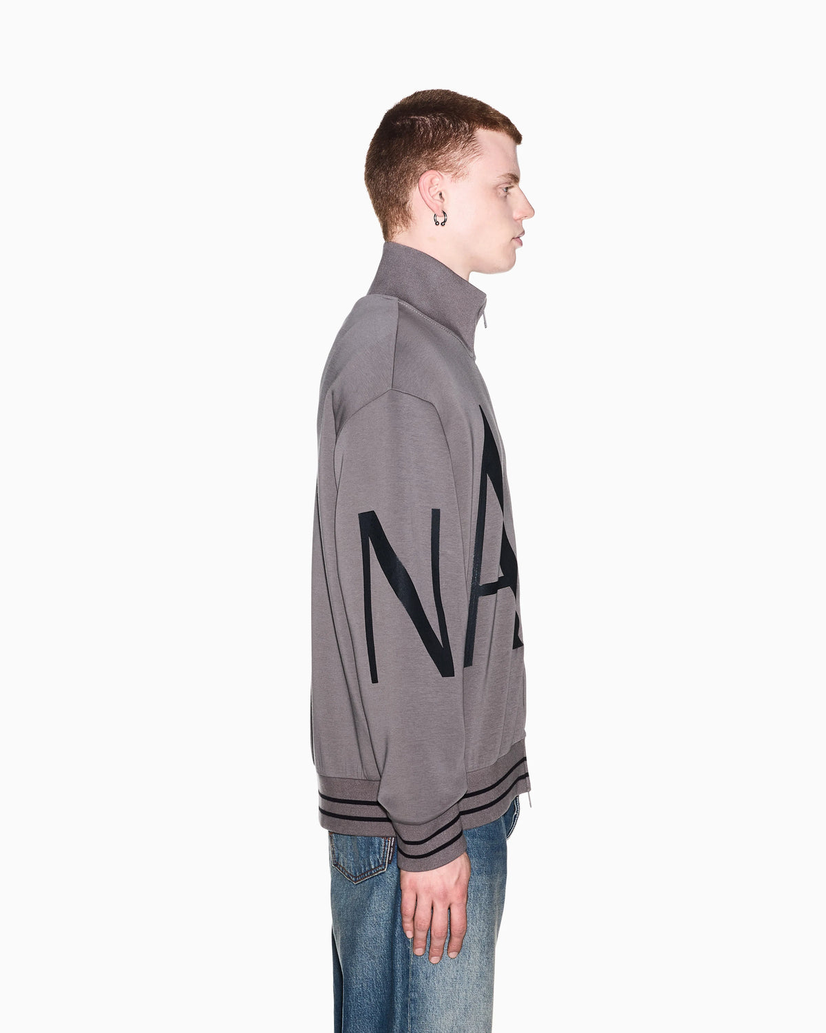 sweatshirt in bonded stretch cotton