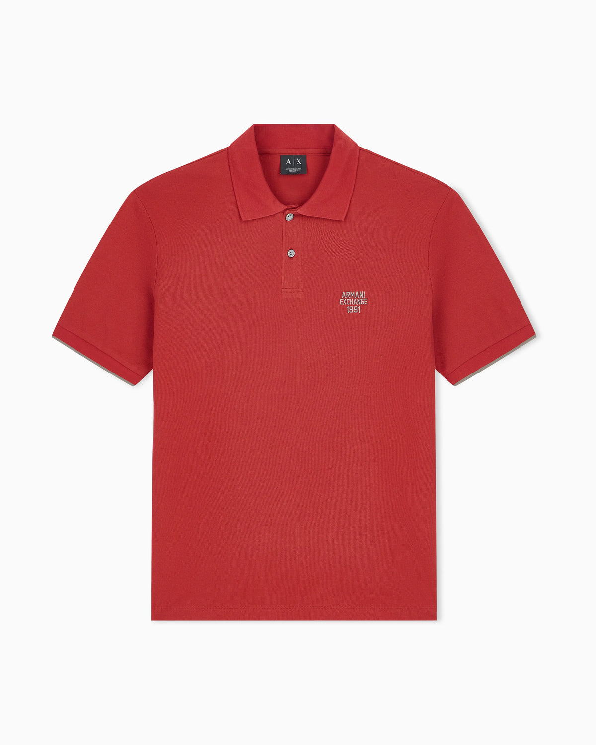 regular fit polo shirt in cotton piqué with rib details