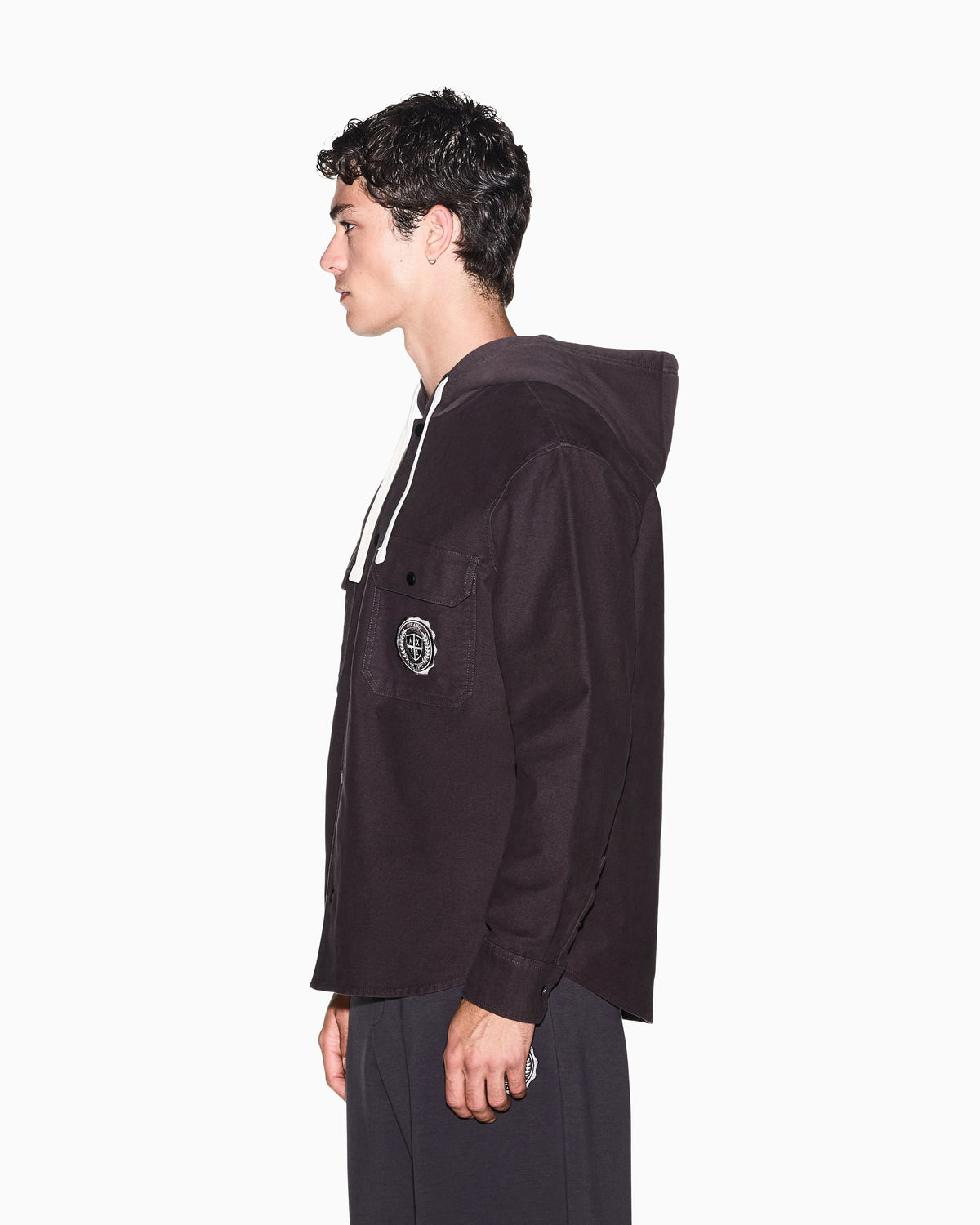 oversized shirt in cotton moleskin