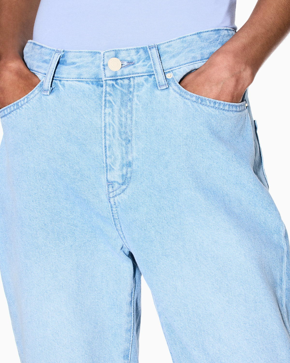 Rigid denim boyfriend jeans