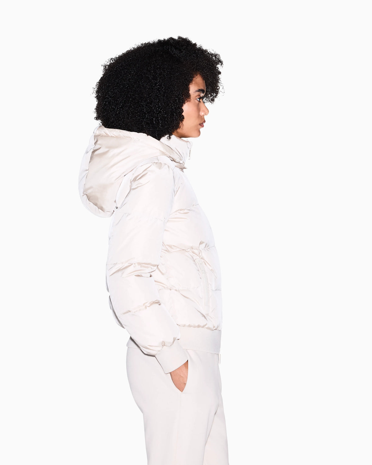 down jacket in downproof nylon