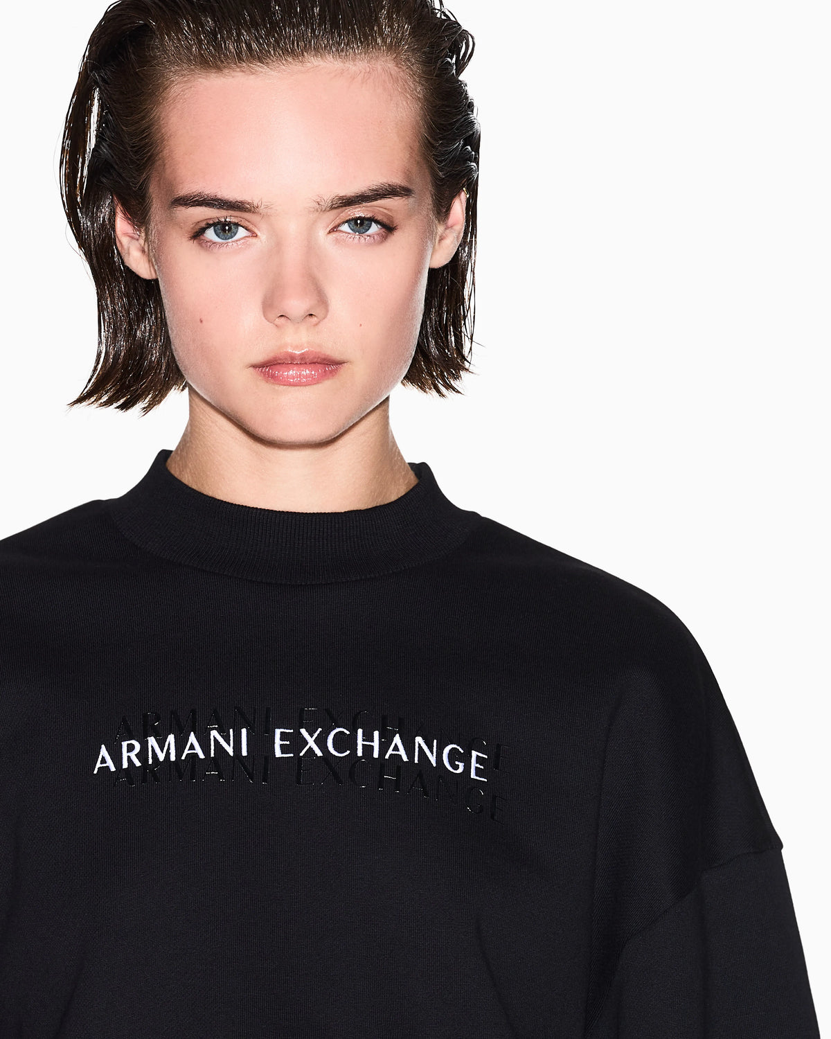 Cotton blend sweatshirt with oversized fit