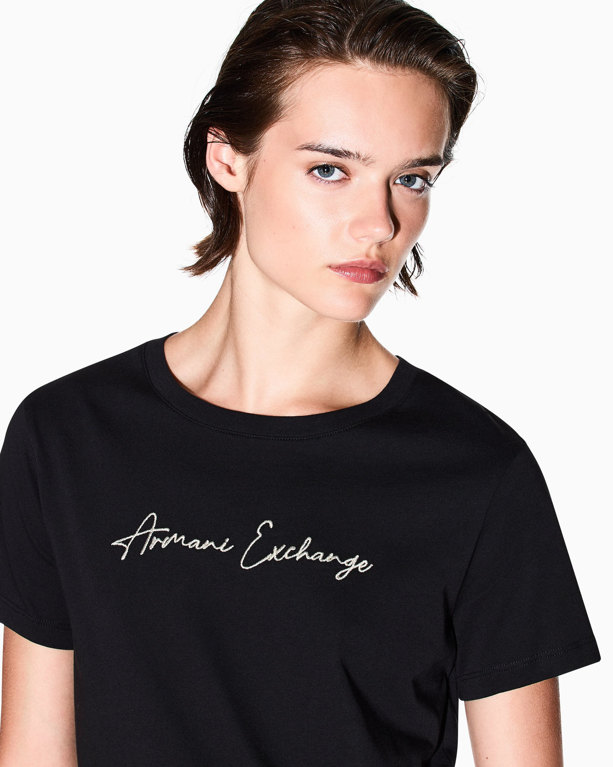 Jersey t-shirt with a crew neck Essential Logo Signature