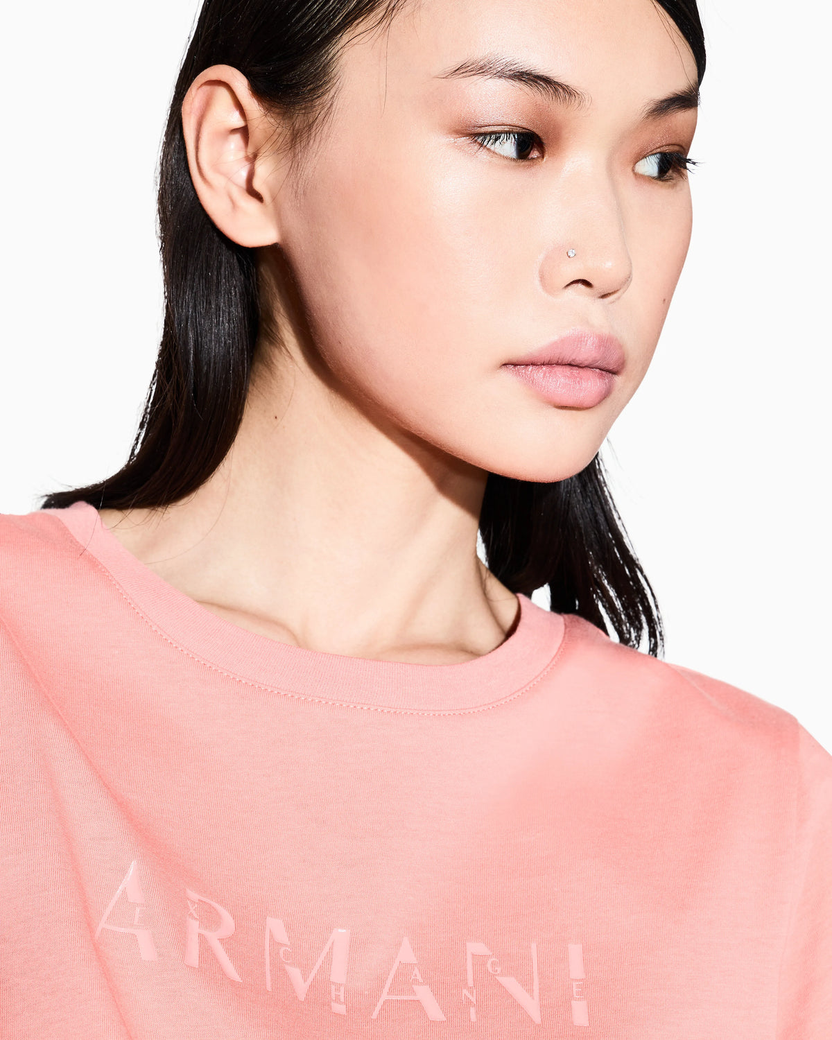 T-shirt with embossed logo