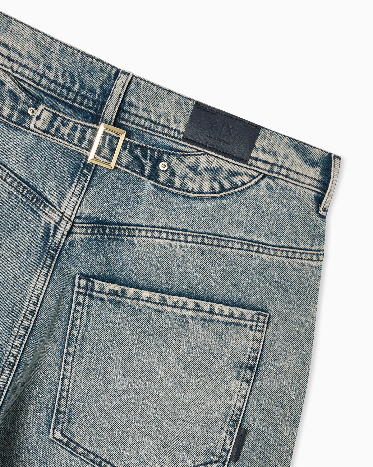 Relaxed Fit Distressed Denim Pants