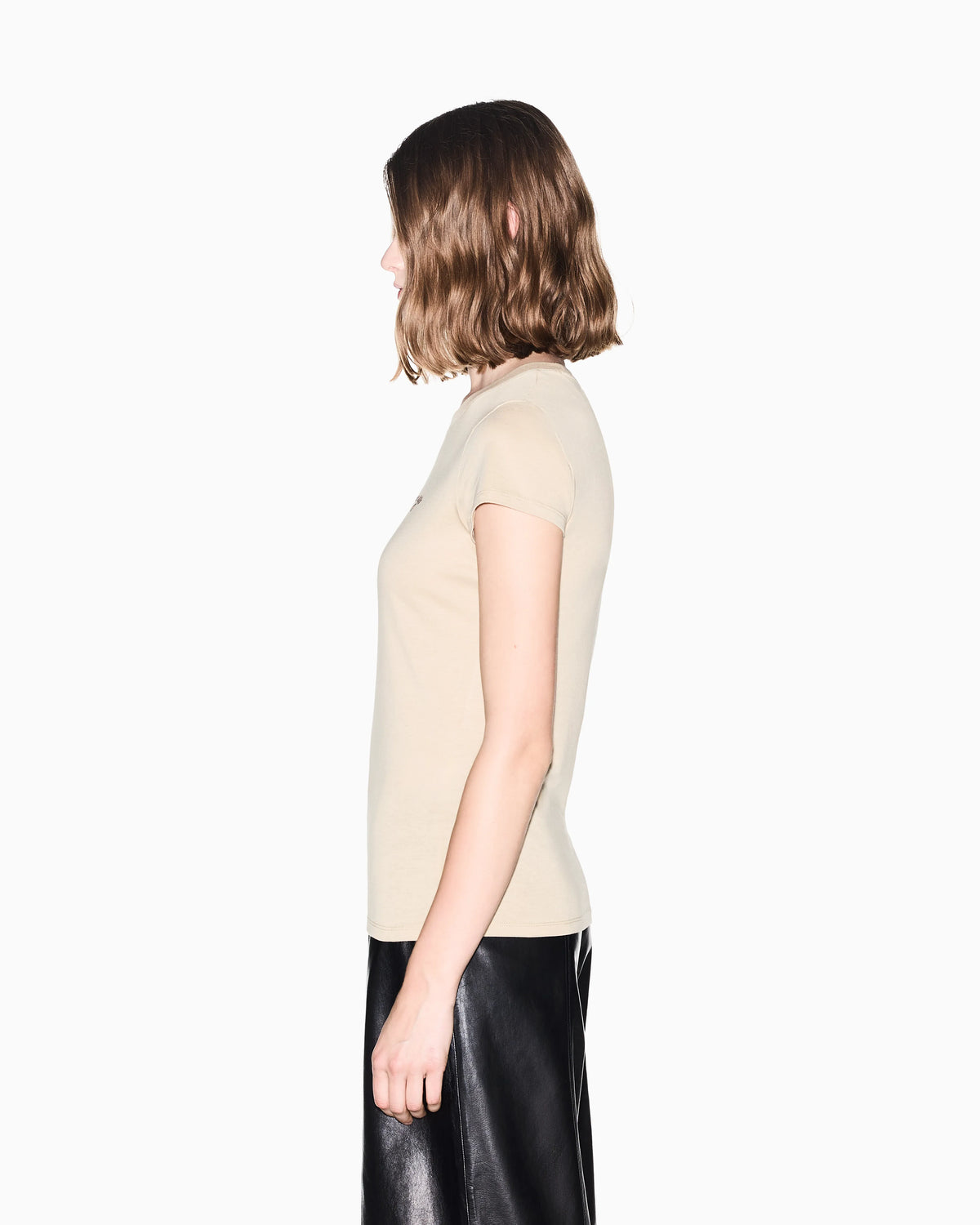 Slim-fit cotton jersey t-shirt with script logo Essential