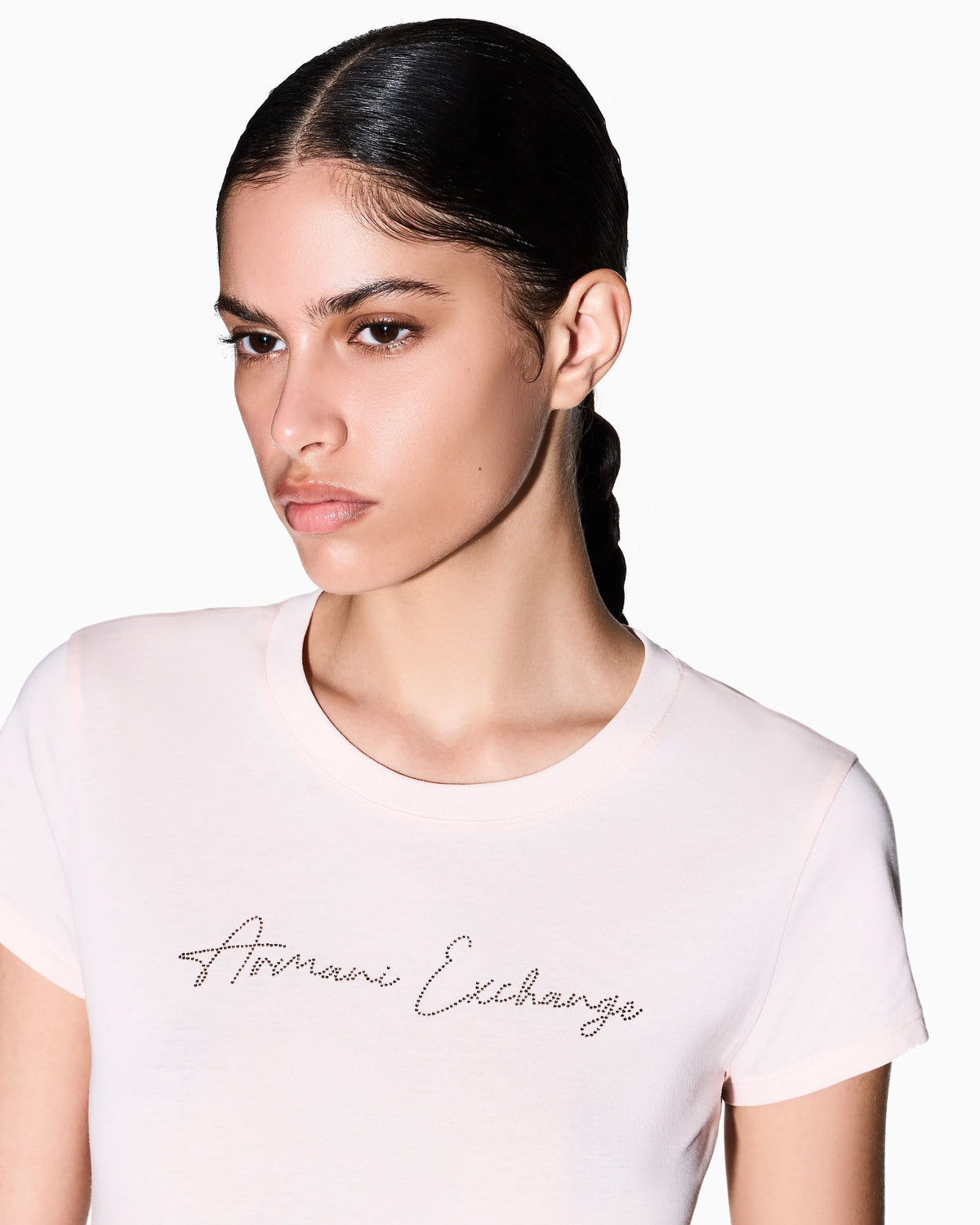 Slim-fit cotton jersey t-shirt with script logo Essential