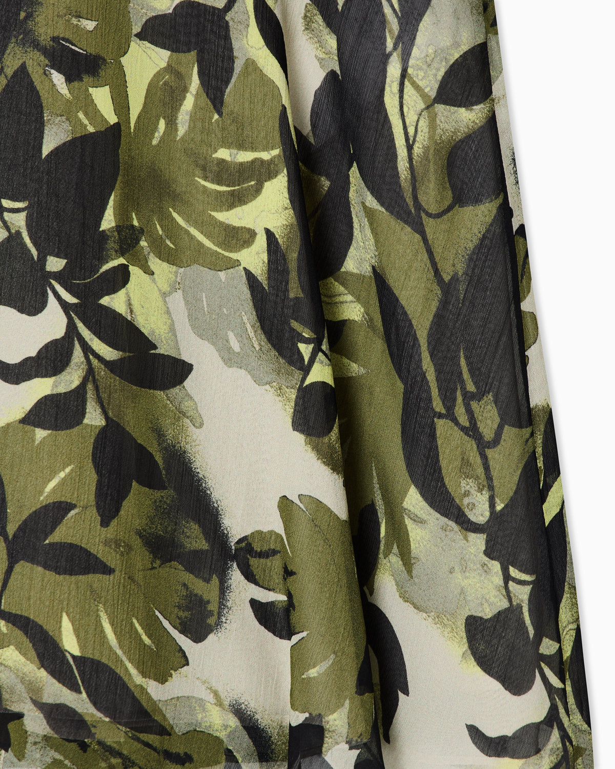 Printed Crinkle Viscose Ruffle Mini Skirt
