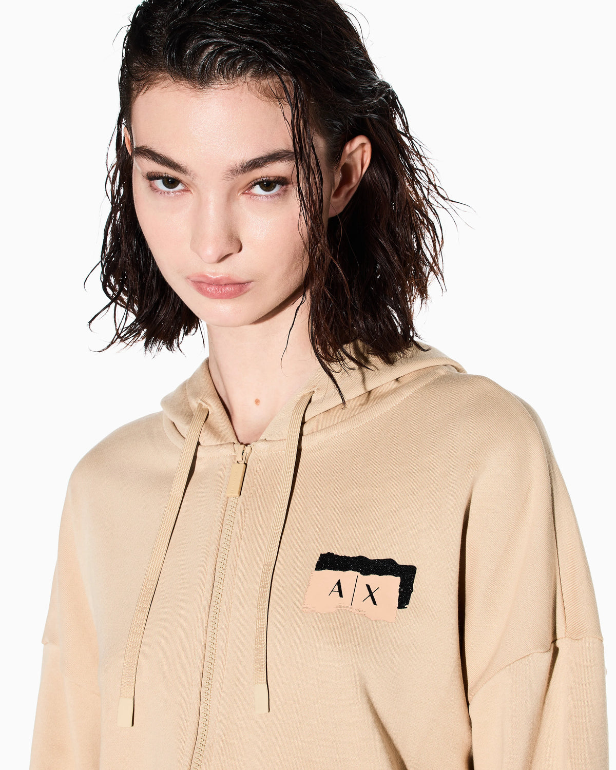 French Terry Cotton Zip-Up Sweatshirt