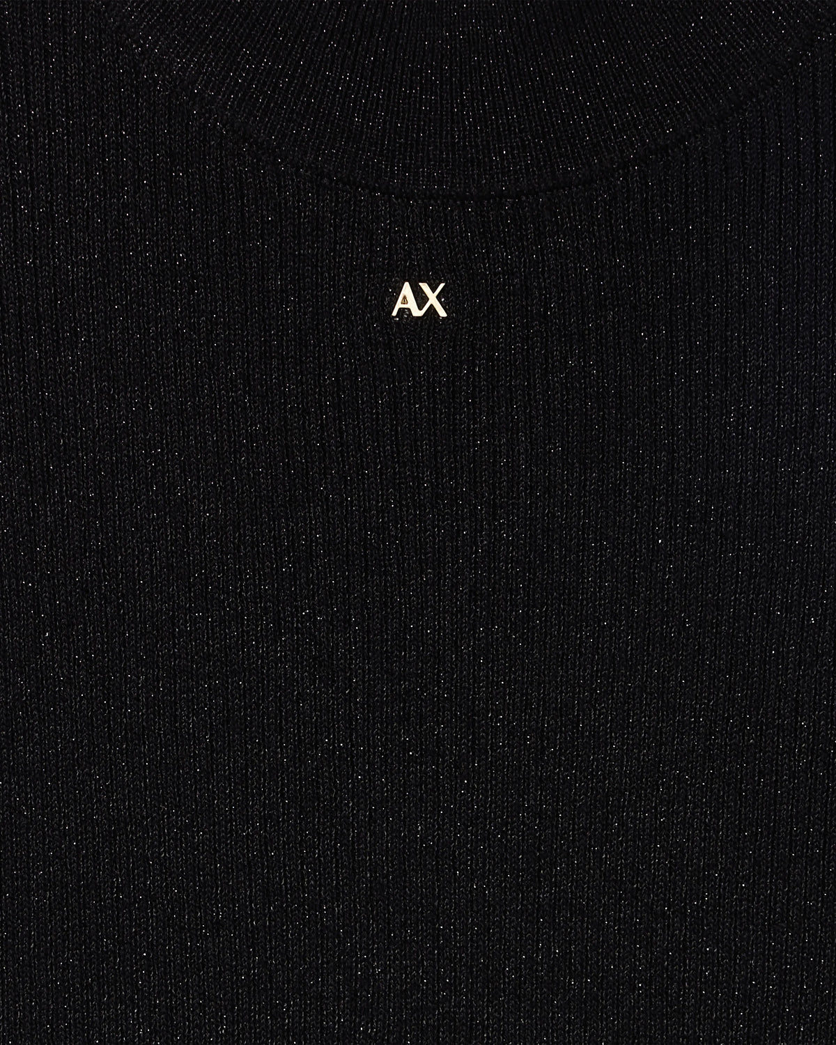 High-neck lurex yarn top
