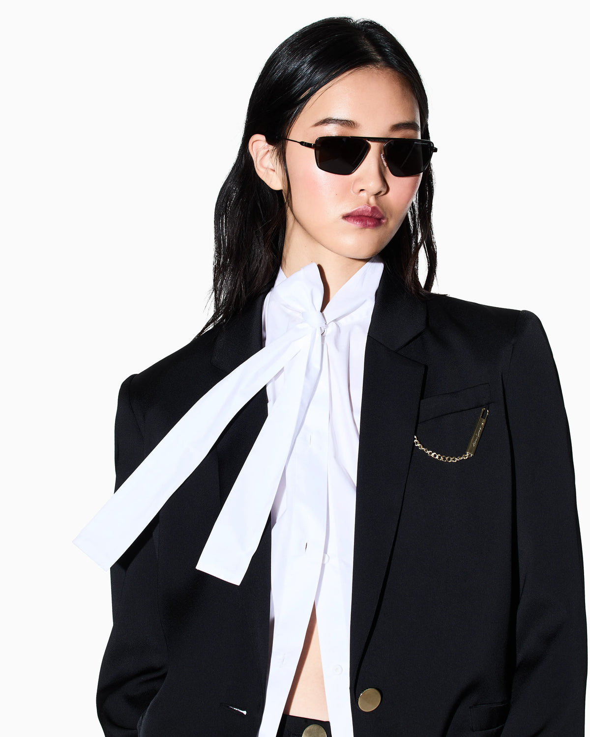 Lightweight jacket in recycled crepe satin