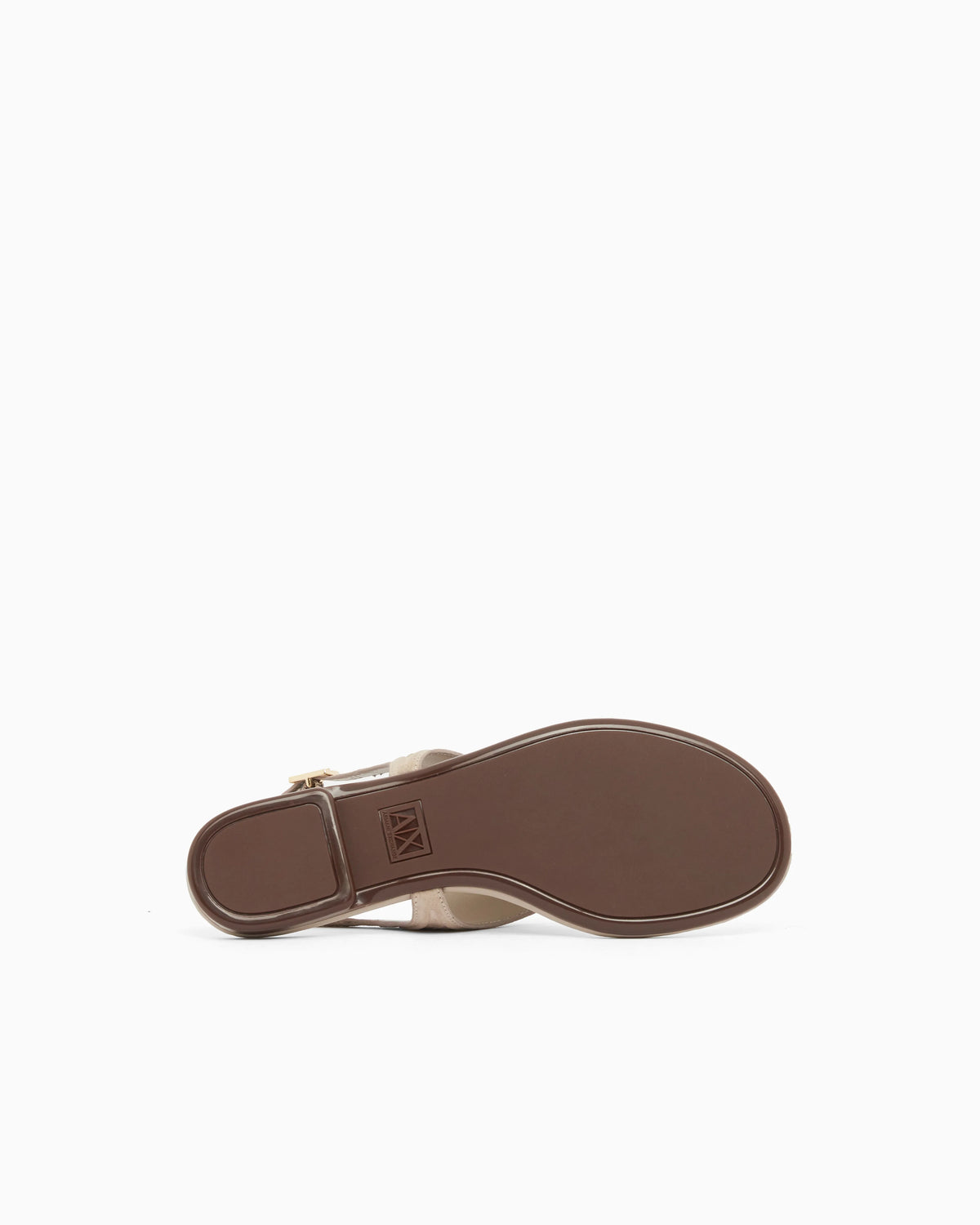 Microsuede sandals with embossed logo