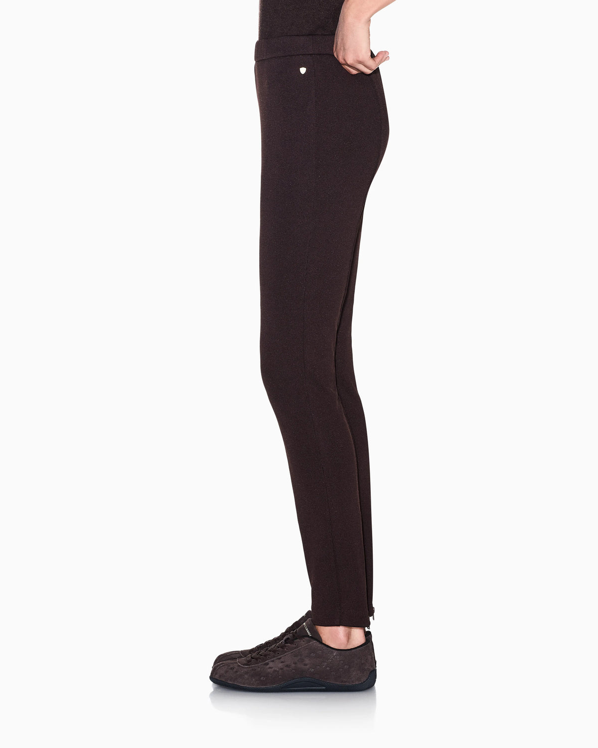 Slim-fit leggings in recycled heavy rib jersey