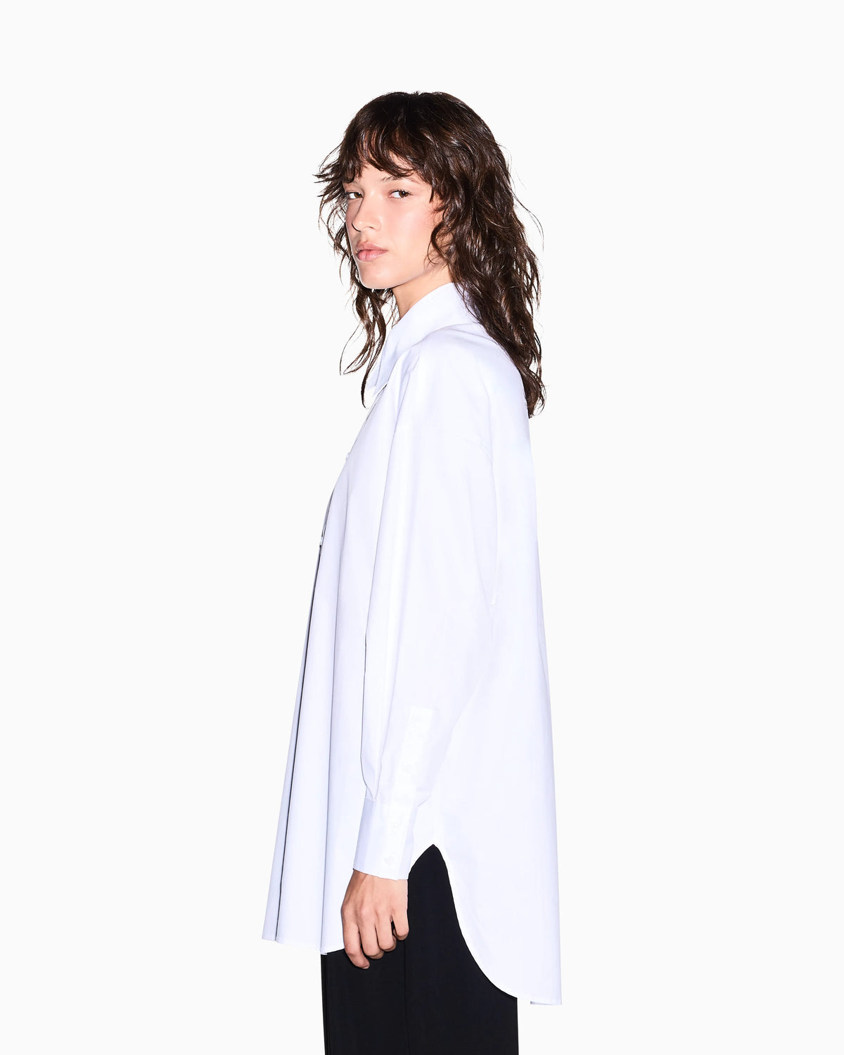 oversized fit shirt in organic cotton poplin