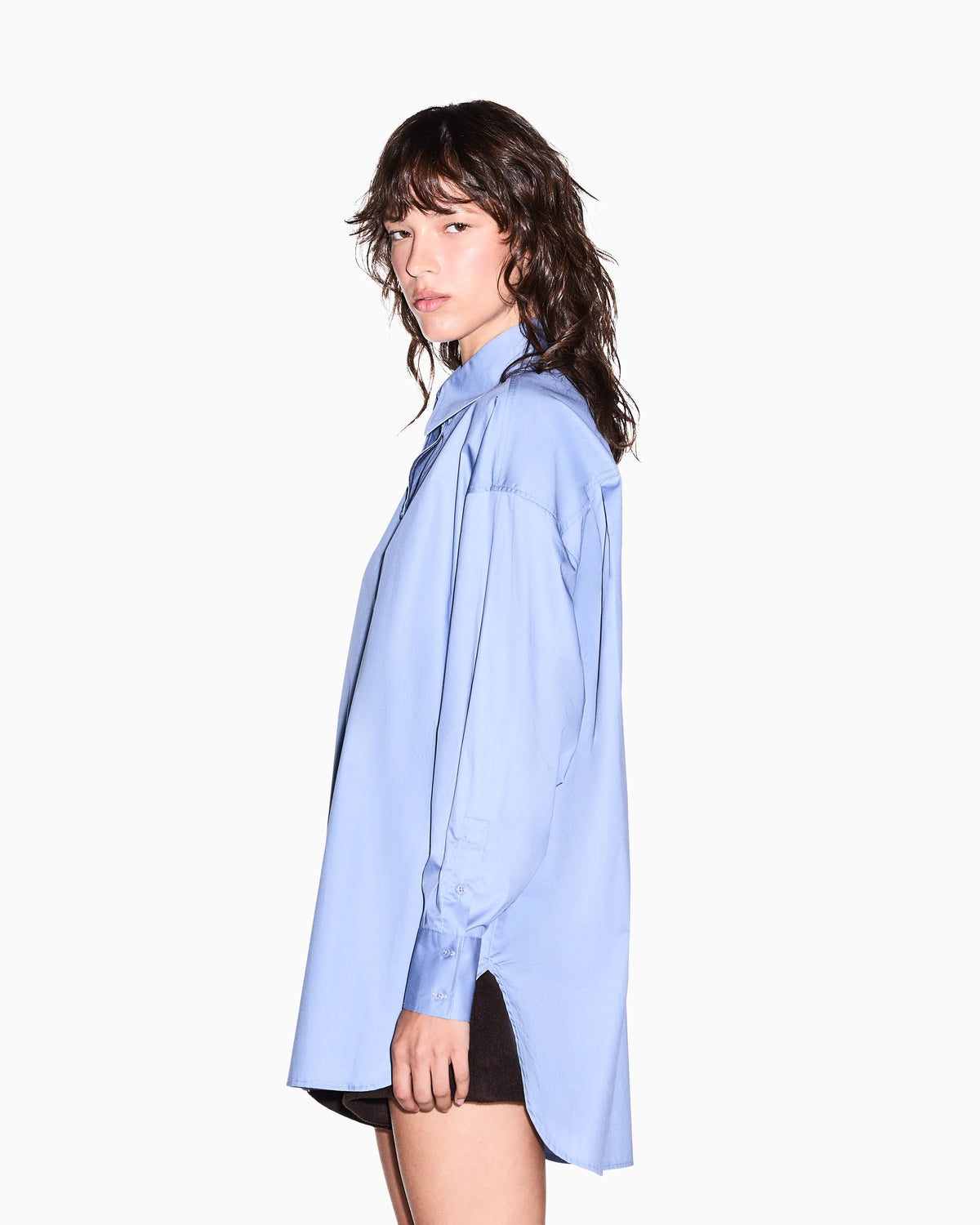 oversized fit shirt in organic cotton poplin