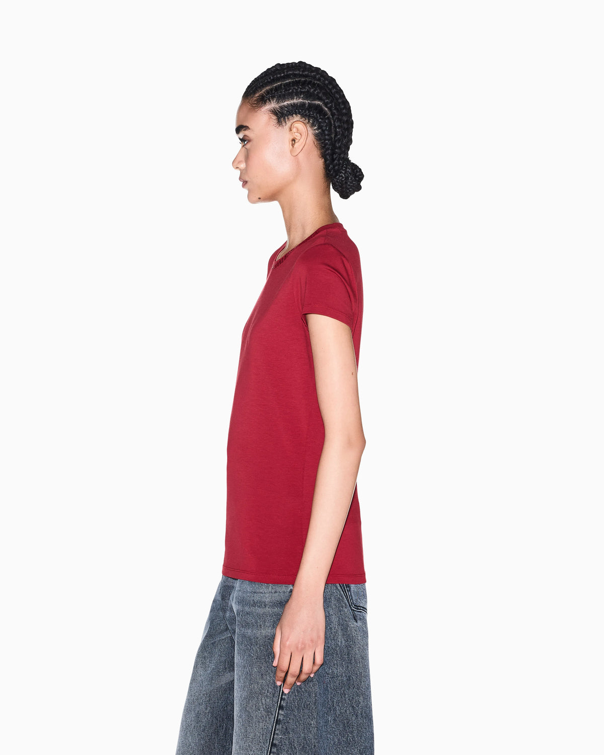 slim fit t-shirt in organic cotton stretch jersey
