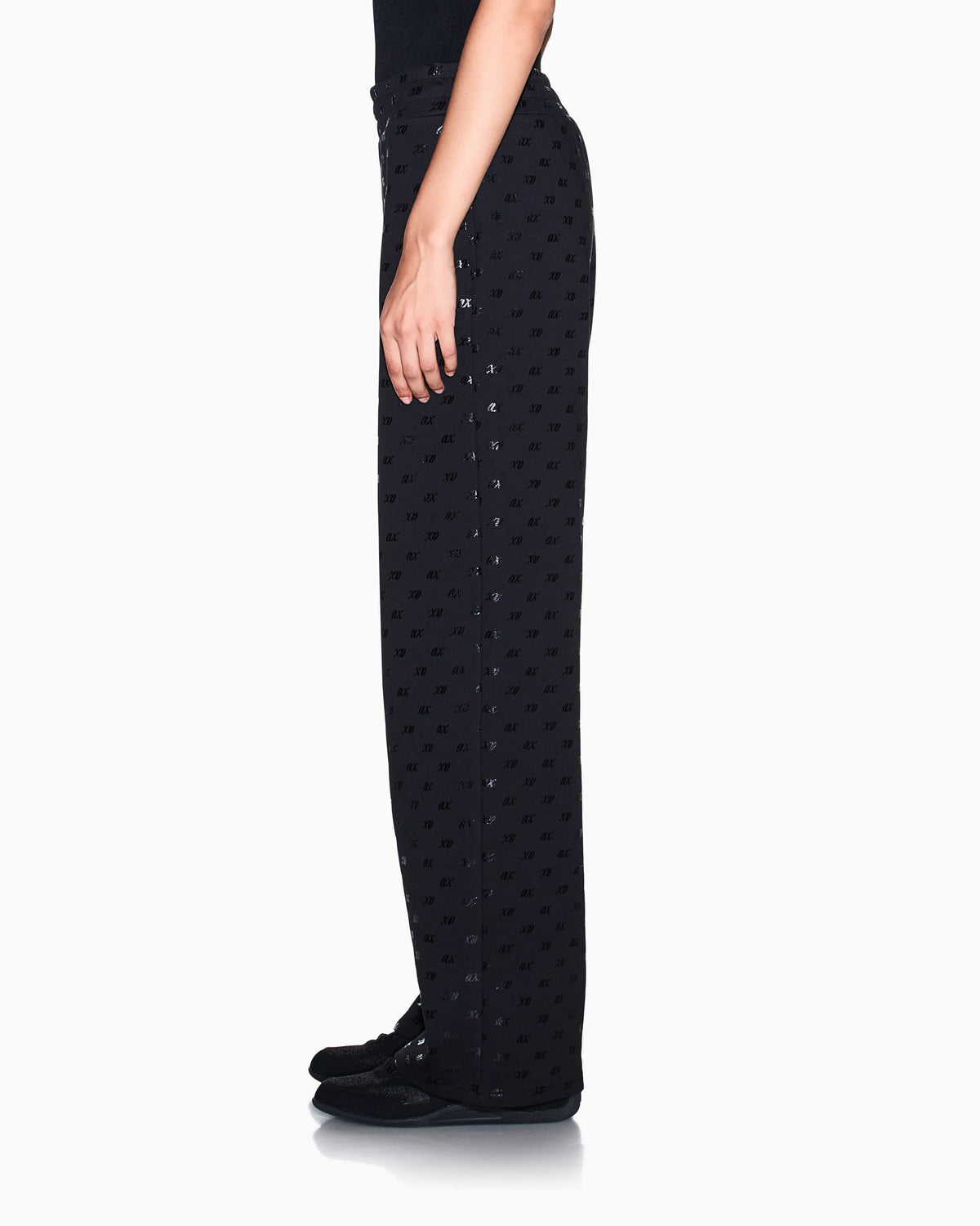 regular fit trousers in organic cotton with allover print