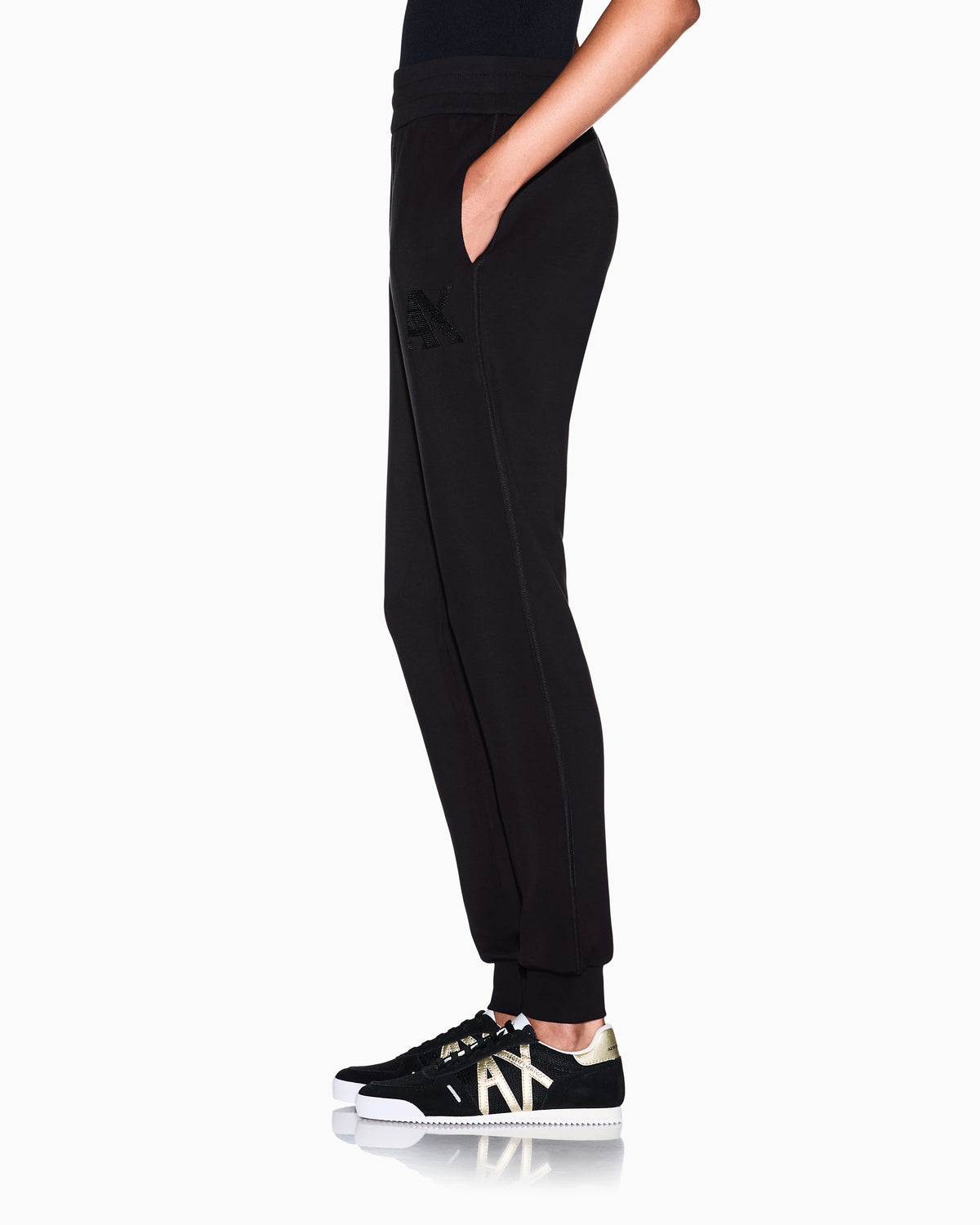 regular fit trousers jersey in stretch viscose scuba