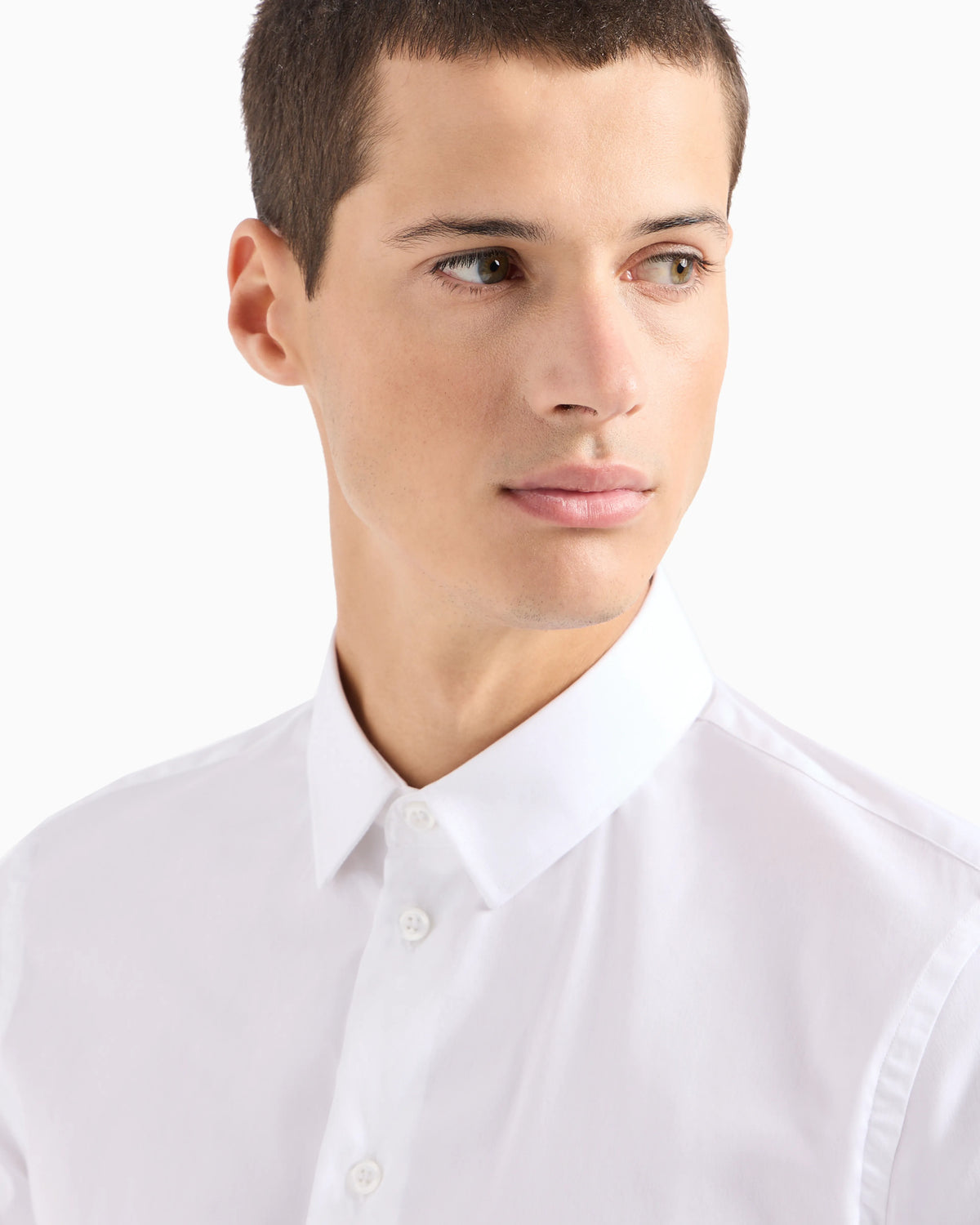 Stretch cotton poplin shirt