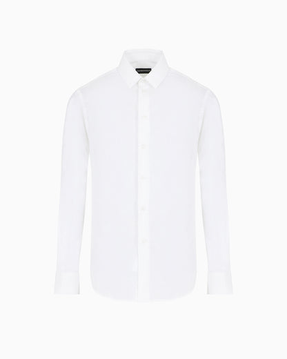 Stretch cotton poplin shirt