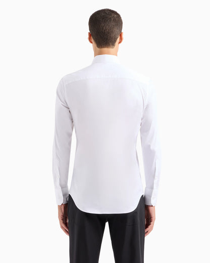Stretch cotton poplin shirt