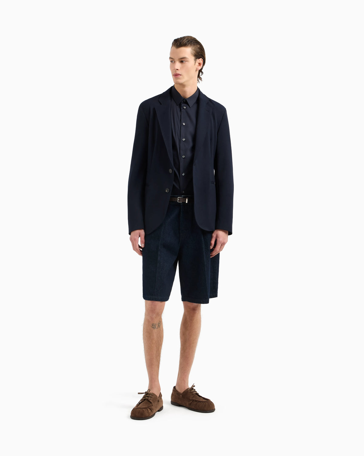 Stretch cotton poplin shirt