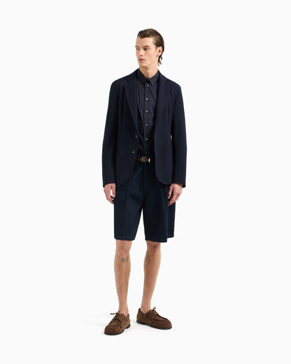 Stretch cotton poplin shirt