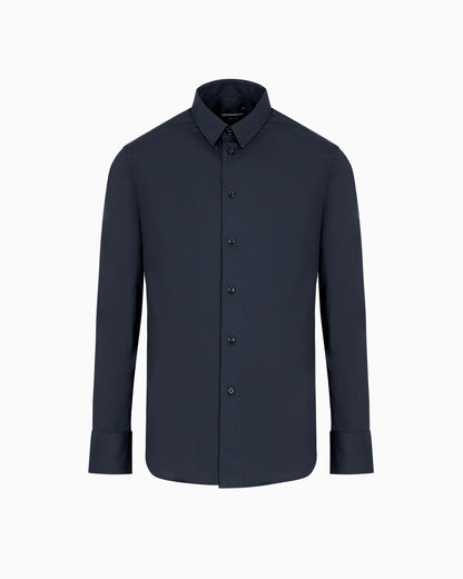 Stretch cotton poplin shirt