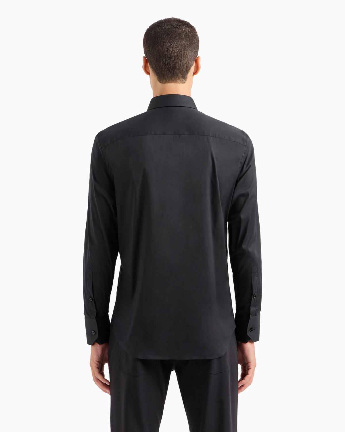Stretch cotton poplin shirt